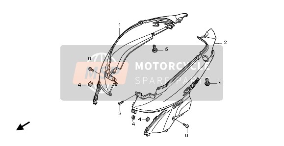 Honda SH150 2008 Cubierta del cuerpo para un 2008 Honda SH150